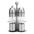 Miniatyrbillede 2 af 8: Krydderflaske i rustfrit stål Multifunktionel fødevarekvalitet genopfyldbar rustfri salt- og peberbeholder Sæt Krydderflaske X 2, kværn X 1