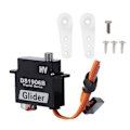 Miniatyrbillede 1 af 8: DS1906‑B 9g Højhastigheds-Allmetal Digital Mini-Servomotor Holdbar RC-Flyveplansopgraderingsdele
