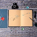 Miniatyrbillede 3 af 3: Håndlavet 3D Drageresinomslag Notesbog - Deluxe Ilddrage Design