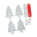 Miniatyrbilde 8 av 8: Elektronisk juletre-sett LED-gradientlys 3D DIY elektronisk lodde-sett Rød
