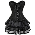 Pikkukuva 3 / 5: Valkoinen Tutu-korsettimekkosetti naisille Plus Size 7XL