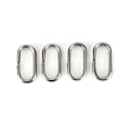 Miniatyrbilde 4 av 8: 100 stk rustfritt stål ovale splittringer Svingbar Snap fiskeutstyrkontakt (10x19mm)