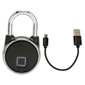Miniatyrbild 1 av 8: Bluetooth fingeravtryckshänglås USB-laddning 360 graders igenkänningsapp Smart nyckellöst lås för Android för IOS-system