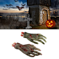 Pikkukuva 2 / 8: 1 pari Halloween-proteesivarusteita Terroristiruumiinvarusteet Tärkeät ruumiinvarusteet kauhuelokuvien kuvaamiseen Mustat kädet 21x9cm