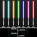 Miniatyrbilde 4 av 5: Lysende LED-lysstverd med 7 fargevalg - Oppladbar og lydeffekter - Perfekt for Halloween-cosplay