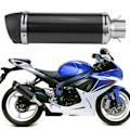 Miniatyrbillede 4 af 8: 51mm Universal Motorcykel Modificeret Ægte Lys Carbonfiber Udstødningsdæmper Rør med DB Killer