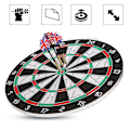 Miniatyrbild 4 av 8: Dubbelsidig flockande darttavla Dart Set Target Game för KTV Leisure Entertainment