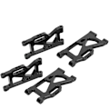 Miniatyrbillede 3 af 8: Forreste og bageste svingarmsæt metalopgraderingsdele til Wltoys 144001 1/14 4WD RC-bil (sort)