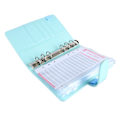 Miniatyrbillede 3 af 8: A6 PU Notesbog Binder med Transparent Kortlomme Magnetlås 6 Ring Kontant Budget Binder til Organizer