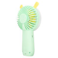 Miniatyrbillede 5 af 8: Mini Håndholdt Ventilator 3 Niveauer Justerbar USB Genopladelig Sødt Kanin Udseende Bærbar Ventilator til Skole Udendørs Grøn
