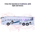 Miniatyrbillede 8 af 8: 1:50 Simuleringsmodel af Transit Bus Legetøj Legering Træk Tilbage Bus Legetøj med Lys og Musik til Børn (Hvid)