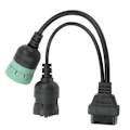 Pikkukuva 6 / 8: OBD2-kaapeli kuorma-autoille OBDII 16-nastainen naaras 6-nastainen J1708 9-nastainen J1939 jakaja Y diagnostiikkaskannerikaapeli autoille ja kuorma-autoille
