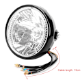 Miniatyrbilde 7 av 8: 7' H4 Motorsykkel Frontlykt Blinklys LED Front Blinklys Lampe