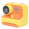 Miniatyrbilde 4 av 8: K27 Kids Instantkamera Foran Bak Dobbel Linse Selfie Video Papir Instant Print Kamera med Lanyard Gul 32G minnekort