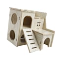 Miniatyrbild 4 av 8: Hamsterhus i trä, bitsäkert hamstergömställe för hamstertillbehör Skippavilla, 16x16x5cm / 6,3x6,3x2,0in
