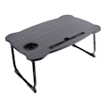 Miniatyrbilde 1 av 8: Sengbord med klaff Bærbar Søt frokostbrett Kne Stående Laptop Skrivebord for hjem sovesal Svart Gull Bjørn 60x40x28cm/23,6x15,7x11in
