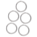 Miniatyrbilde 3 av 8: 5 stk sveiset O-ring rustfritt stål marin kvalitet rund ring for seiling dykking bagasje 4x20 mm