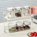 Miniatyrbillede 6 af 8: Transparent opbevaringsstativ med dobbelt lag Desktop Kosmetik Opbevaringsstativ Tilbehør Organizer til soveværelse