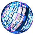 Miniatyrbillede 4 af 8: Flyvende Bold Legetøj Farverigt Lys USB Opladning Intelligent Sensor Plast Roterende Flyvende Bold Globe Blå