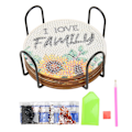 Miniatyrbilde 1 av 8: 8 stk. Rhinestone Maleri Brikker Rustikk Pastoral Stil Glitrende Luktfri Brikke Rhinestone Kunstsett for Familie DIY