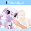 Miniatyrbillede 6 af 8: Robot Hund Kæledyrslegetøj Smart Kids Interaktiv Gående Lyd Hvalp LED Optagelse Uddannelsesmæssig Gave (Rosa)