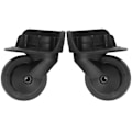 Miniatyrbillede 2 af 8: Et par A65 sorte rejsekufferthjul Mute Wheel Universal Bagageudskiftning Udendørsmateriale L