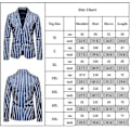 Pikkukuva 3 / 3: Sininen raidallinen liikeblazer takki miehille - XL