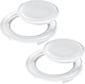 2-pack paraplyringar i 5 cm och standardstorlek, vit, genomskinlig (2-set)