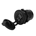 Miniatyrbillede 6 af 8: 2.1A USB-billader Touch Switch Dobbelt Porte Hurtig Opladning Billadapter til Bil og Motorcykel