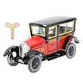 Pikkukuva 1 / 8: Kellokoneella toimiva lelutaksi Punainen Väri Tyylikäs vintage Kellokoneella toimiva leluauto juhliin syntymäpäiville