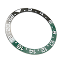 Miniatyrbild 3 av 8: 38 mm diameter GMT klocka Bezel Insert Ring Svart Grön Bas Vit Karaktär Keramisk Bezel Insert Base Ring