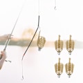 Miniatyrbillede 6 af 8: 4 stk Bærbar Letvægts Fiskemad Bur Lås Fælde Kurv Mader Holder Fiskegrej Tilbehør 20g 4 stk