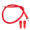 Miniatyrbillede 1 af 8: 4AWG Biltråd Kabel Jordforbindelse Batteri Startkabler Antiflamming 60CM med 2 R ender Blød silikonehylster