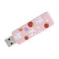 Miniatyrbild 8 av 8: U Disk PushPull USB2.0 Minne Bil Flash Drive Datortillbehör Jordgubbskanin Mönster (128GB)