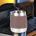 Miniatyrbilde 3 av 8: 350 ml melkeskummingkrus i rustfritt stål Anti-skålding silikon kaffekanne for latte art (kaffe)