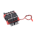 Miniatyrbillede 1 af 8: V8 1/10 RC Simuleret Motorhjelm Køler Motorblæser Universal Tilbehør til Trx4/scx10/scx10II