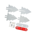Miniatyrbilde 3 av 8: Elektronisk juletre-sett LED-gradientlys 3D DIY elektronisk lodde-sett Rød