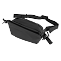 Miniatyrbild 7 av 8: Fanny Pack för män PU-läder Flerlagers vattentät midjeväska för utomhuscamping Vandring Ridning Resa Svart