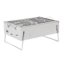 Miniatyrbillede 3 af 8: Udendørs Grill Bærbar Foldbar Kulgrill i Rustfrit Stål til Udendørs Picnic Camping Madlavning