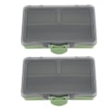 Miniatyrbilde 1 av 8: 2 stk Fiskekrok Agn Gadget Box Mini PP Oppbevaringsboks Etui for fiskeutstyr Tilbehør 2 rom