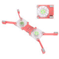 Miniatyrbillede 3 af 8: DRS03 Sammenklappelig Laptop Kølepude Dobbelte Blæsere LED Blåt Lys Notebook Computer Køler (Pink)