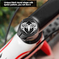 Miniatyrbillede 8 af 8: Sort spindelmønster rund mountainbike-stam Topdæksel Cykelheadset (spindel)