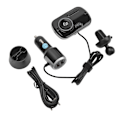 Miniatyrbild 3 av 8: Bluetooth-sändare 2 USB-portar Svart Snabbladdning Smart detektering Brusreducering Handsfree-funktion Universal bil
