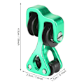 Miniatyrbillede 7 af 8: Aluminiumlegerings Bueskydnings Compound Bue Kabel Glide String Splitter Roller Grøn