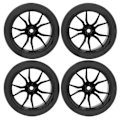 Pikkukuva 6 / 8: 4ST RC-auton renkaat Vahva iskunvaimennus Universaali sopiva TAMIYA TT01 TT02 XV01 XV02 HSP 94123 94122 1/10 Kaukosäätimellä ohjattavat autot Musta