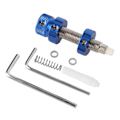 Miniatyrbillede 2 af 8: Bueskyddepude Kolv Universal Aluminiumlegering Fjederbelastet Recurve Bue Tilbehør Blå