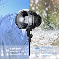 Miniatyrbilde 3 av 7: LED-snøfalllys, LED-projektor Snøfallende lys for hage, Roterende snøfnugg LED-lys