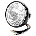 Miniatyrbillede 2 af 8: 7' H4 Motorcykel Forlygte Blinklys LED Front Blinklys Lampe