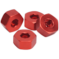 Pikkukuva 6 / 8: 4 kpl 5 mm - 12 mm yhdistyspyörän navan kuusiokoloadapteri lisävaruste WPL D12 1/10 RC-kuorma-autoille Punainen