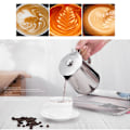 Miniatyrbilde 7 av 8: 1000 ml rustfritt stål melkeskummingkrus med lokk for Latte Art Coffee Shop
